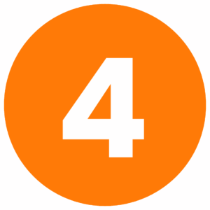 StaffBuilder An icon of the number 4, centered inside an orange circle.